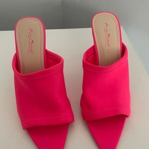 Anne Michelle Fabulous Pink Stretch Sandals